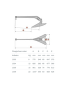 Ploegschaar anker RVS 316