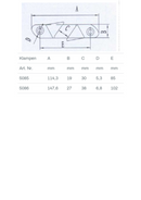 Rvs Verhaalklampen schuin