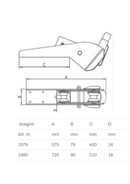 Boegrol kantelbaar RVS 316