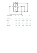 lasbolder, penbolder zonder voetplaat RVS 316