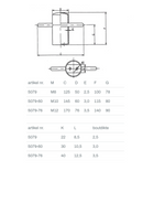 Penbolder met boutmontage RVS 316