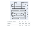 kruisbolder dubbel RVS 316