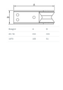 Boegrol -RVS- met nylon roller