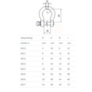 Rvs harpsluiting AISI A4