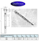 Wantspanner met gaffel en walseind Rvs 316